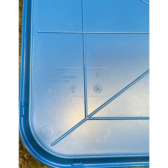 2 Vtg Cambro Blue Cafeteria Lunchroom Trays 16”x 12” 1216FF Fast Food Service - Picture 3 of 3